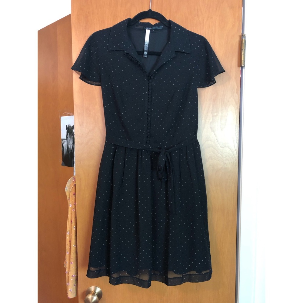 2 for 10 Kensie Polka Dot Fit Flare Mini Dress M
